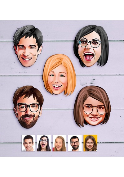 Bk Gift Kişiye Özel Karikatürlü Broş Çok Renkli
