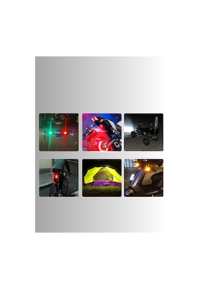 Kablosuz Şarjlı Çakarlı Çok Modlu Mini Drone Ve Uçak Kanadı Led İkaz Ve Farkındalık  - 7 Renk Lamba Led - Araba Motosiklet Bisiklet