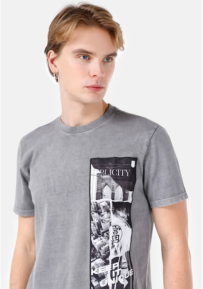 Colin's Colins Gri Erkek Tshirt K.Kol Gri