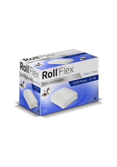 Roll Steril Gaz Kompres Hidrofil Gazlı Bez 7.5Cm X 7.5Cm 100'Lü Roll Steril Gaz Kompres Hidrofil Gazlı Bez 7.5Cm X 7.5Cm 100'Lü