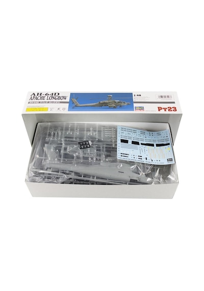 Hasegawa Pt23 7223 1/48 Ölçek, Ah-64d Apache Longbow, Askeri Helikopter Plastik Model Kiti