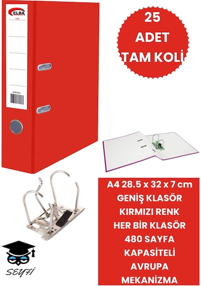 Ofis Büro Klasörü Çift Halka Avrupa Metal Mekanizma Çeşitli Renk Ve Adetlerde Dar Ve Geniş Klasör Siyah
