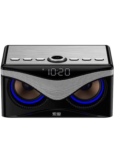 Soaiy S10 Taşınabilir Kablosuz Bluetooth Hoparlör - Dijital Saat & FM Radyo & USB & Hafıza Kartı - ZORE-219066