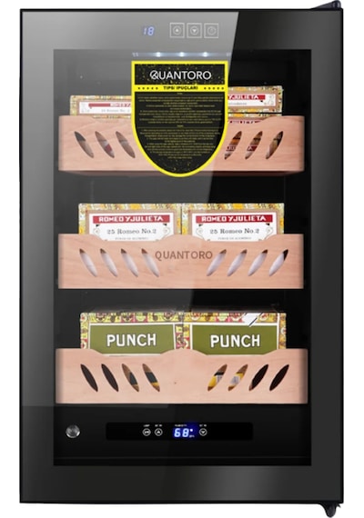 Quantoro Qcc-44 Elektronik Nemlendirme & Soğutmalı Siyah Puro Dolabı - Qtr-009