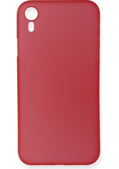 Apple, Uyumlu iPhone Xr Kılıf Pp Ultra İnce Kapak - Kırmızı Düz Renkli
