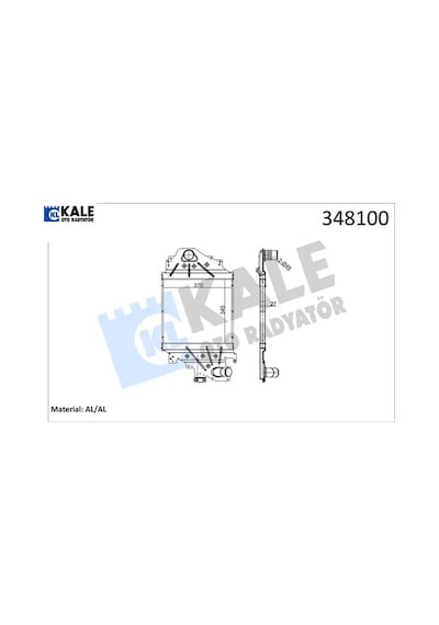 Turbo Radyatörü Intercooler Clıo Iı 1.5dcı Al/pl/brz 345x370x27 Kale Radyatör 8200252209
