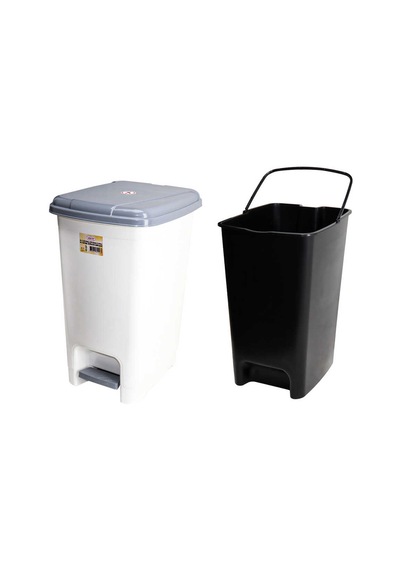 Porsima Kovalı Slim Pedallı 15 Litre Çöp Kovası Beyaz