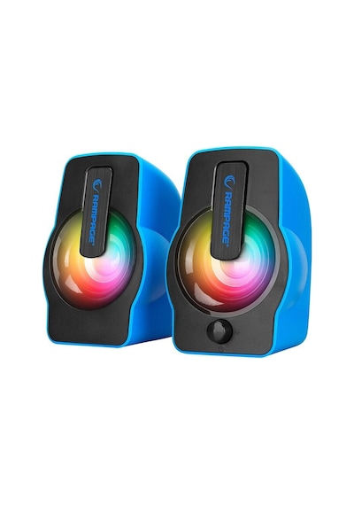 Rampage Falsetto Rms-g7 Hoparlör Seti 2.0 6w - Mavi Rgb Işıklı Usb Kablolu