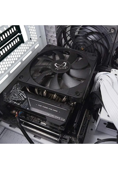 Lexroo Big Shuriken 4 Low Profile Cpu Soğutucu, 120mm Slim Fan, Intel & Amd Uyumlu - Siyah