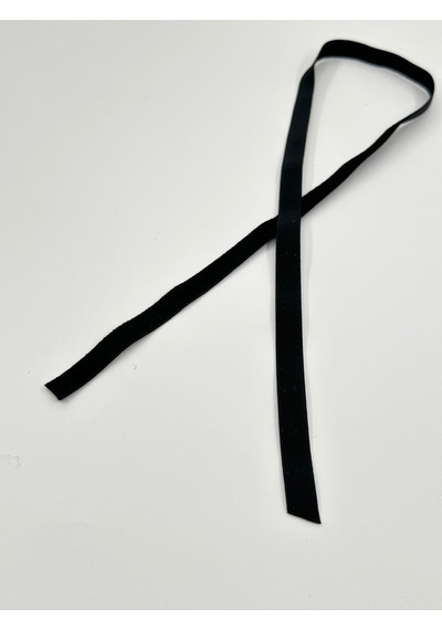 1 Cm Likralı Kadife Esnek -5 Metre-siyah