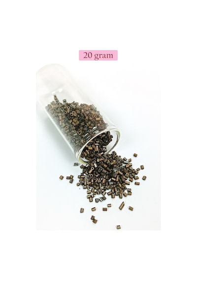 Kesme Cam Boncuk 2mm - 20 Gram - Mat Kahverengi -bnc348