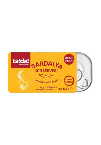 5 Adet Tada Sardalya Konservesi 125 G