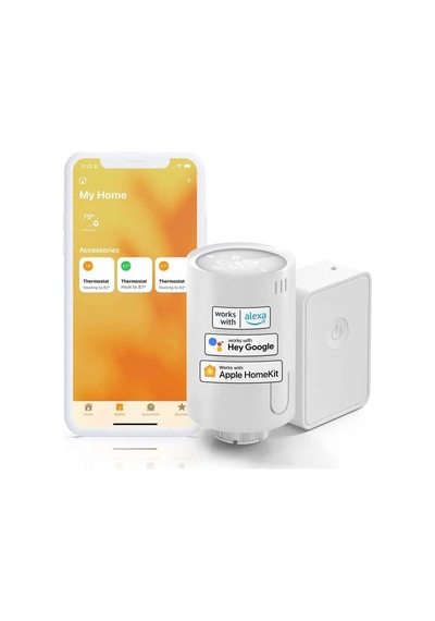 Meross Akıllı Termostat Vanası Ve Hub, Homekit Uyumlu Akıllı Radyatör Vanası, Wlan Akıllı Termo