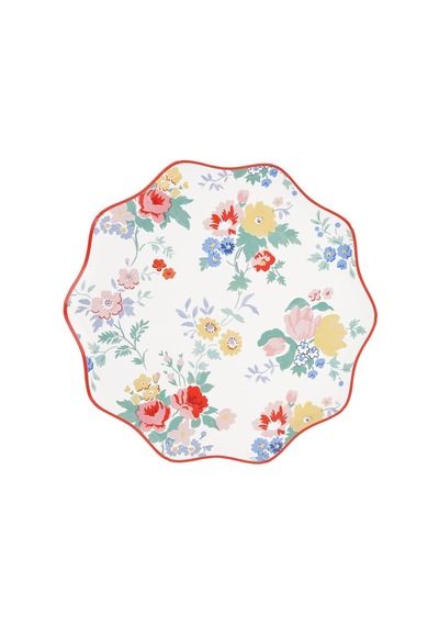 Meri Meri - Vintage Floral Tabaklar - M - 8 Adet