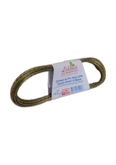 Çelik Çamaşır Ipi Pvc Kaplı Karışık Renkli 10 Metre 1 Adet Çelik Çok Renkli Diğer