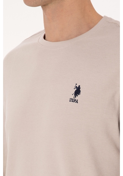 U.S. Polo Assn. Erkek Regular Fit Bisiklet Yaka Taş Sweatshirt 50310310-VR049