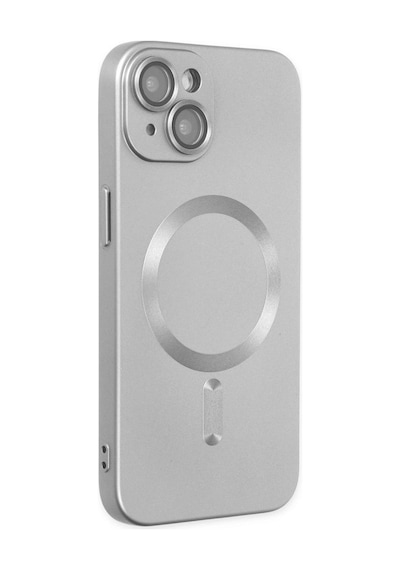 Apple İphone 14 Plus Kılıf Moshi Lens Magneticsafe Silikon - Gümüş Çok Renkli