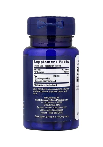 Life Extension Pqq Antioxidants Brain & Cognitive 20 Mg 30 Vegetarian Capsules