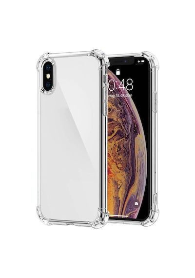 Apple İphone Xs İle Uyumlu Kapak Kamera Bölümü Açık Airbag Antishock Köşe Korumalı Şeffaf Silikon Kılıf 50 x 22