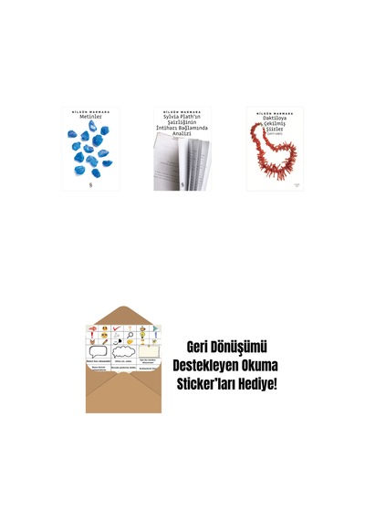 Metinler + Sylvia Plath'ın Şairliğinin İntihar Bağlamında Analizi + Daktiloya Çekilmiş Şiirler + Okuma Sticker'ları