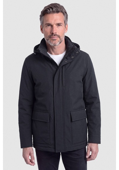 Bisse Siyah Casual Kapüşonlu Mont Mn25k25201 D99