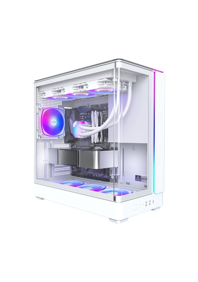 King 45 Pro Atx Pc Kasası, Kavisli Panoramik Cam, Baca Hava Akışı, 360 Mm Radyatör Desteği, Yüksek Performanslı