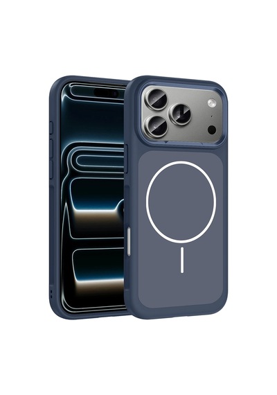 Apple Uyumlu iPad iPhone 17 Pro Kılıf M-safe Şarj Özellikli Metal Kamera Çerçeveli Zore Sanremo Silikon Kapak