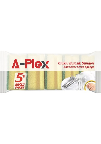 A-plex Oluklu Sünger 5'li 4 Adet