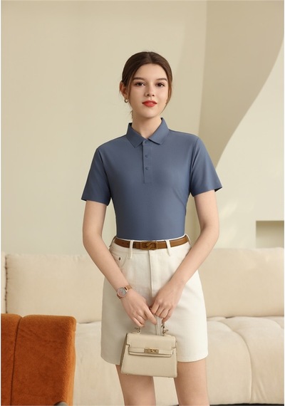 New Performance Premium Polo T-shirt 82% Nylon 18% Spandex Grimsi Mavi