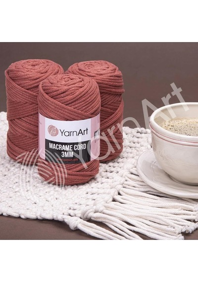 Yarnart El Örgü İpi Macrame Cord 3 Mm, 760, 2x500 Gr Çok Renkli
