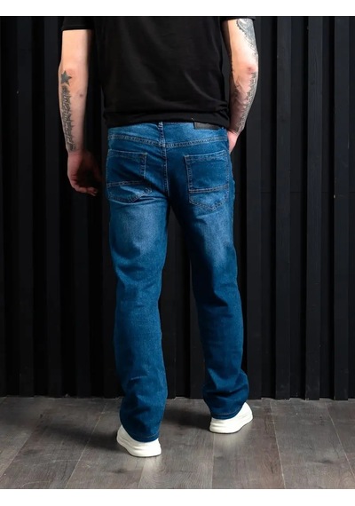 Custom Man Klasik Düz Kesim Kot Pantolonlar 156622402 Mavi