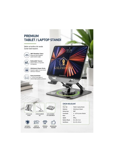 İsme Özel Yüksek Kalite Tablet Tutucu Stand