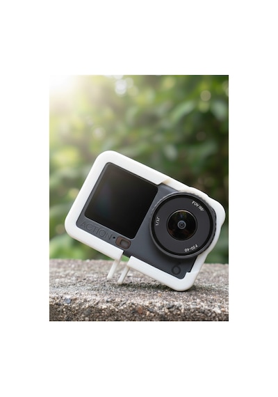 Djı Osmo Action 6 Uyumlu Yumuşak Çerçeve Kılıf - Tüm Gopro Aksesuarlarıyla Uyumlu Beyaz