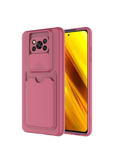 Xiaomi Poco X3 Kılıf Zore Kartix Kapak Koyu Mor