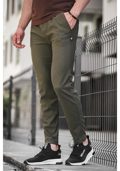 Oksit Elroy Düz Paça Fitilli Slim Fit Erkek Eşofman Altı 001