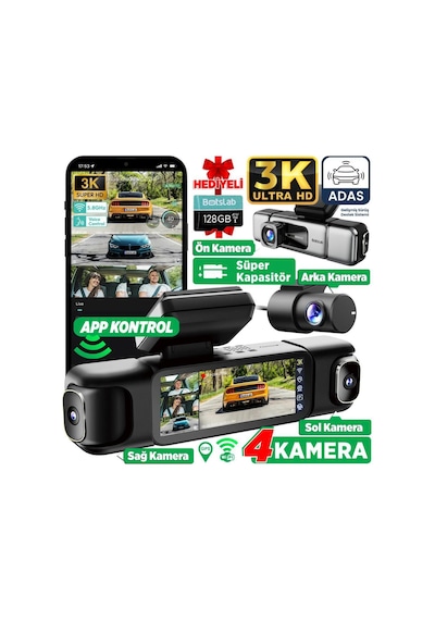 360+ Botslab G980h Pro 3k 4 Kameralı Wifi+gps Akıllı Araç İçi Kamera +150 Geniş Açı+yaya Algılama+gece Görüşlü 128gb Hafıza Kartı 360+ Botslab G980h Pro 3k 4 Kameralı Wifi+gps Akıllı Araç İçi Kamera +150 Geniş Açı+yaya Algılama+gece Görüşlü 128gb Hafıza Kartı