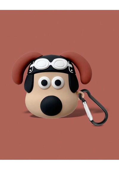 Apple Uyumlu iPhone 1/2. Nesil  Koruyucu Bluetooth Kulaklık Kılıfı Figürlü Pilot Airpods 1/2. Nesil