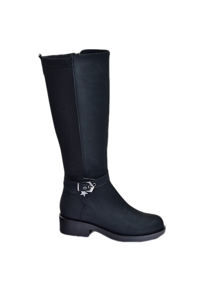 Fox Shoes Siyah Arkası Dalgıç Streç Kumaş Kısa Topuklu Günlük Kadın Çizme G674240109 Siyah Streç Fox Shoes Siyah Arkası Dalgıç Streç Kumaş Kısa Topuklu Günlük Kadın Çizme G674240109 Siyah Streç