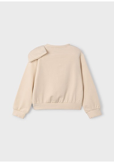 Mayoral Bej Kız Çocuk Fiyonklu Sweatshirt 4434 Bej