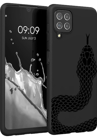 Samsung Galaxy A22 İle Uyumlu Premier Kalite Özel Üretim Baskılı Silikon Telefon Kılıfı Bc 9 Siyah