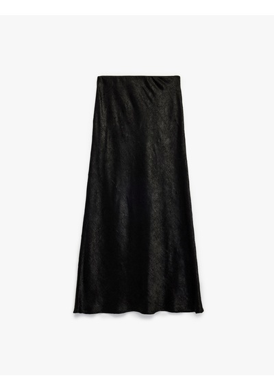 Koton Slim Fit Balık Kesim Dokulu Midi Saten Etek Siyah 6wak70011pw Siyah Koton Slim Fit Balık Kesim Dokulu Midi Saten Etek Siyah 6wak70011pw Siyah