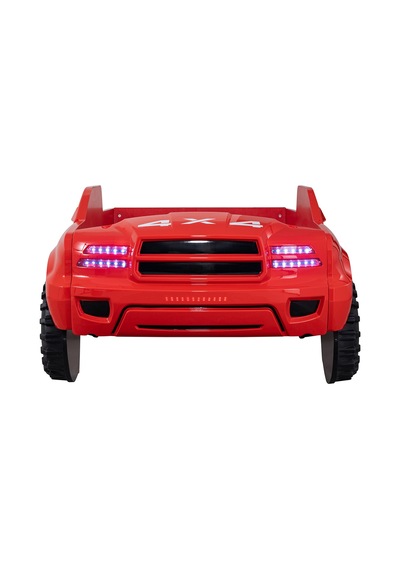 Setaymobilya Arabalı Yatak, Pickup Ledli Arabalı Yatak, 100X190 - Kırmızı