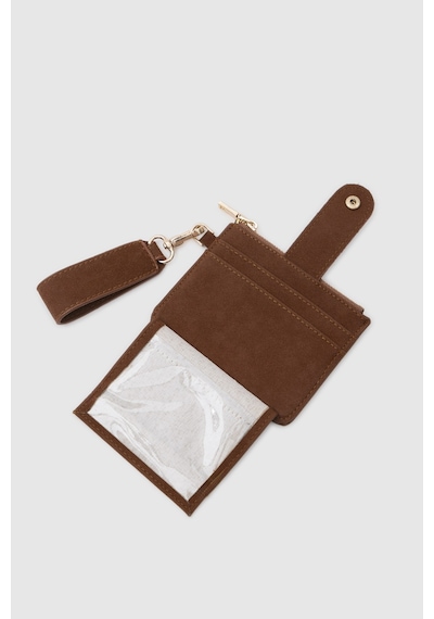 Shule Bags Pike Süet Kadın Kartlık Taba