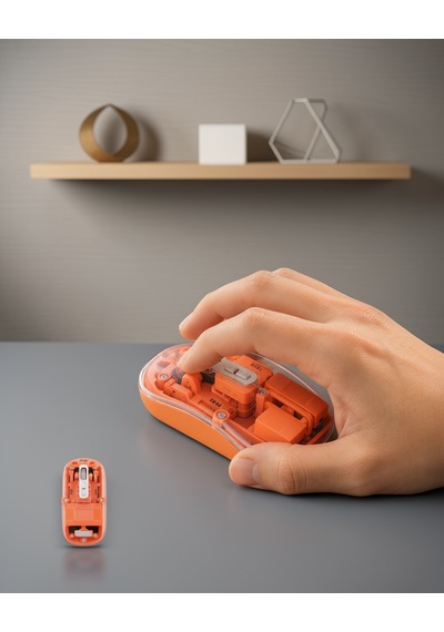 Şeffaf Kablosuz Mouse Bluetooth Sessiz Tıklama Diğer