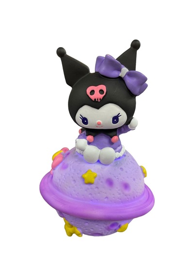 Kawaii Sanrio Kuromi Satürn Yanı Sönen Renk Değiştiren Gece Lambası Kumbara