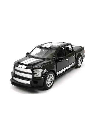 Ford Pickup 1:22 Ölçek Metal Siyah - Sesli, Işıklı Ve Çek Bırak Off-road Oyuncak Arazi Aracı Çok Renkli