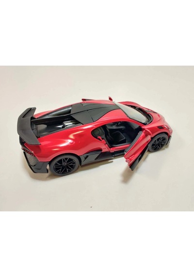 Kinsmart 1:36 Ölçek Metal Bugatti Divo Diecast Çek Bırak Araba Kırmızı