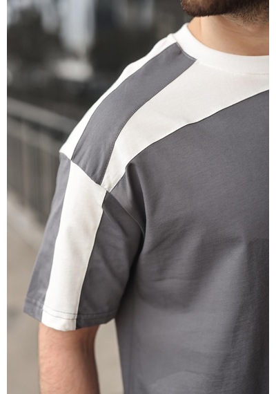 Madmext Füme Erkek Şort T-shirt Takımı E7346 Füme