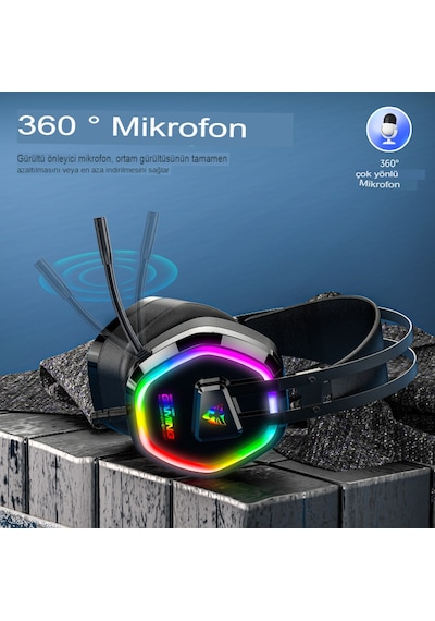 Reidan G608 Usb-7.1 Rgb 4d Kafa Bantlı Profesyonel Oyuncu Kulaklığı