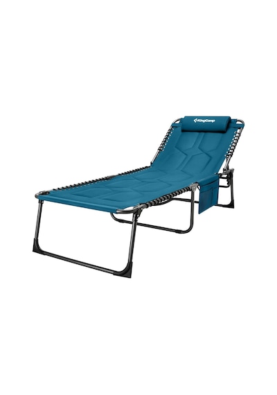 Kingcamp Bavaria Cozy Premium 5 Kademeli Katlanır Şezlong Blue Mavi